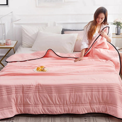 Temperature Regulating Throw Blanket – Lightweight Breathable Cooling Bedding for Hot Sleepers & Night Sweats – Moisture Wicking Soft Fabric