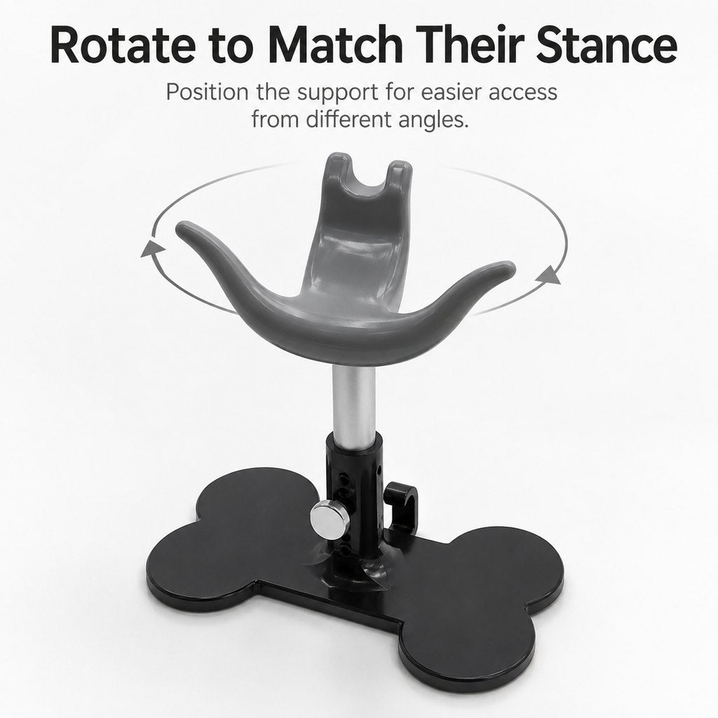 Ortekor Adjustable Dog Grooming Support Stand for Small Dogs – Helps Reduce Sitting During Trimming, Brushing & Drying