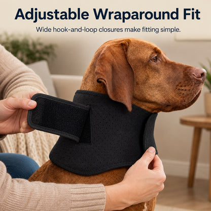 Ortekor Adjustable Dog Neck Support Brace for Rest & Recovery - Breathable Cervical Collar for Limited Neck Movement