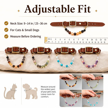 Ortekor Four Elements Crystal Pet Collar Gift Box for Cats & Small Dogs - Photo-Ready Astrology Pet Jewelry for Birthdays, Holidays & Meaningful Pet Gifts