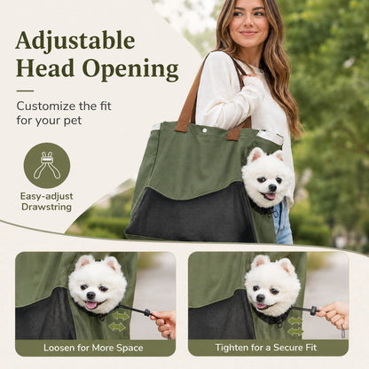 Ortekor Pet Carrier Tote Bag for Cats & Small Dogs - Breathable Shoulder Bag for Walks, Vet Visits & Errands