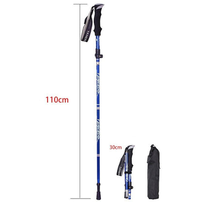 Collapsible Hiking Sticks with Height Lock – Shock-Absorbing Trail Poles for Stability & Joint Support on Steep Terrain | Lightweight