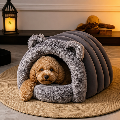 Ortekor Warmth-Retaining Polyester Hooded Pet Nest