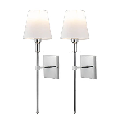 Rechargeable Sconce Pair 6.3 in × 23 in Battery-Operated Fixture Indoor Outdoor Hallway Bedroom Patio Balcony Garden Entryway Accent Lightin