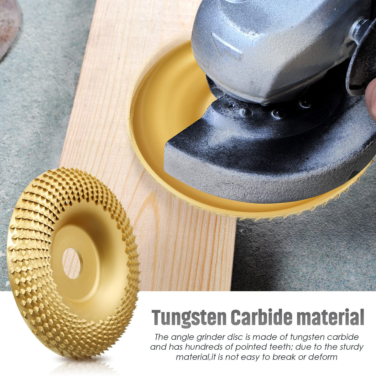 Wood Carving and Grinding Wheel with Tungsten Carbide Disc