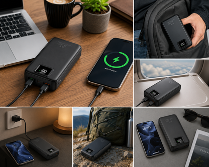 Best Power Bank | Portable Charger with Intelligent Fast Charging & Digital Display | Best Portable Power Bank for iPhone, Samsung & Android