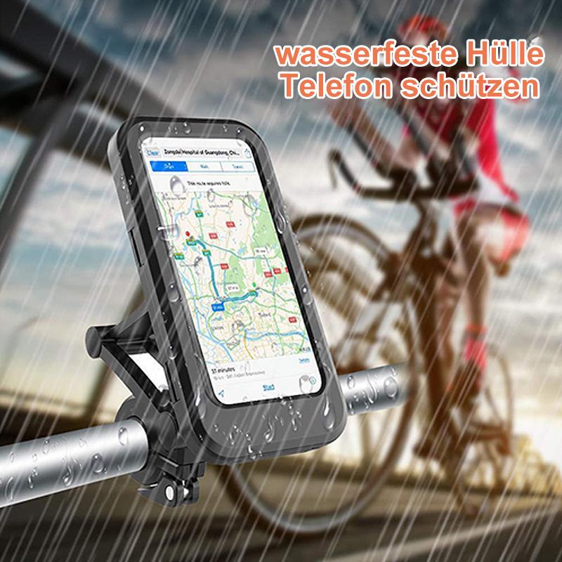 Waterproof Bike Phone Mount with 5000mAh Power Bank USB Charging Handlebar Holder for Smartphones 4.5-6.8 Inches Touch Screen Compatible Mot