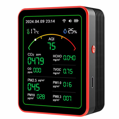 Monitor de calidad del aire interior 15 en 1 con WiFi: detector de CO2, COV, formaldehído y PM2.5 en tiempo real para el hogar, la oficina y automatización inteligente