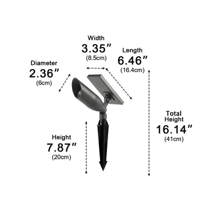 Adjustable LED Accent Light 2.4 Inch Stake Spot for Yard Tree Shrub Path Driveway Patio Weather-Resistant Aluminum Housing Warm White 3000K