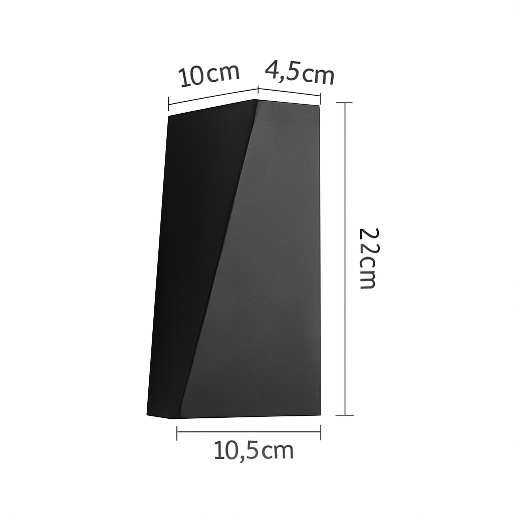 Modern Cube Wall Sconce with Integrated LED Light for Bedroom, Patio & Garden | Contemporary Metal Fixture in Black or White