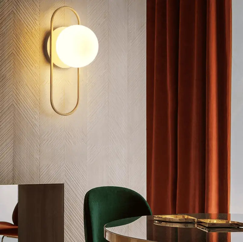 Articulating Sphere Sconce with 23-Inch Swing Arm for Bedside & Reading Nook Lighting – E27 Socket, Frosted Globe Shade, Metal Frame – Adjus