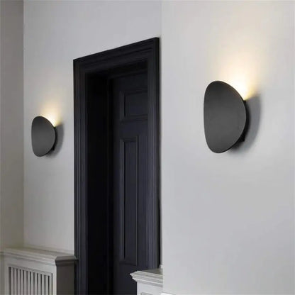 Modern LED Wall Sconce 7 in Aluminum Acrylic Fixture Gold Black White 7W Bedroom Hallway Reading Light Compact Space-Saving Mount