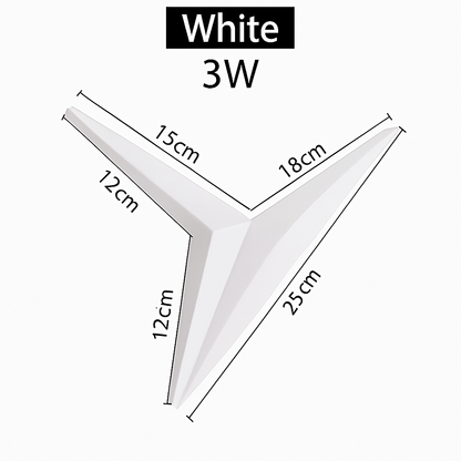 Modern Triangular Metal LED Wall Sconce – Contemporary Geometric Lighting for Living Room, Bedroom & Office