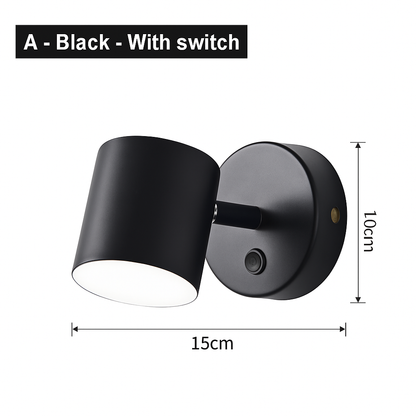 Contemporary Dual-Direction LED Wall Sconce for Bedroom Hallway Reading Nook Accent Lighting