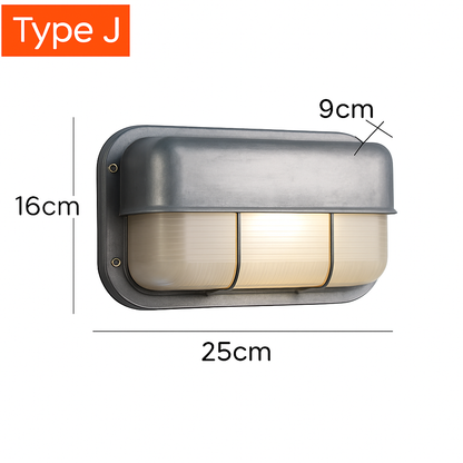 Outdoor Sconce Fixture Silver Ribbed Frosted Glass Up Down Light E27 Socket Weatherproof Porch Entryway Patio Balcony Exterior Lighting for