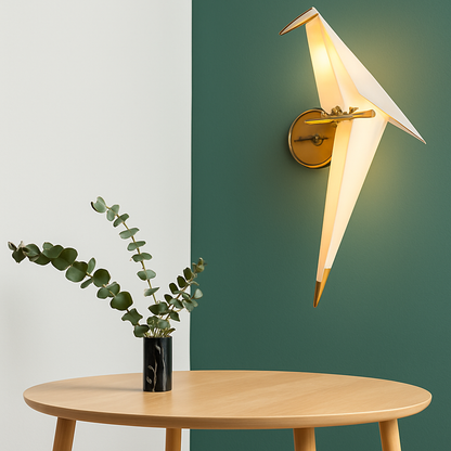 Bird-Shaped LED Wall Sconce Light Fixture – Contemporary Accent Lighting for Bedroom, Living Room & Hallway