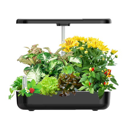 12-Pod Hydroponic Growing System with LED Grow Light for Kitchen Counter Herbs & Vegetables