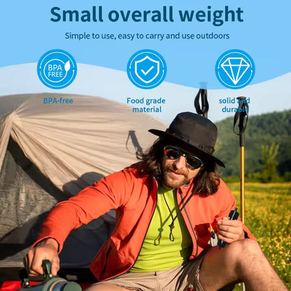 Portable Survival Water Purification Straw for Hiking, Camping & Emergency Preparedness – 4000L Capacity Filtration System with 0.01