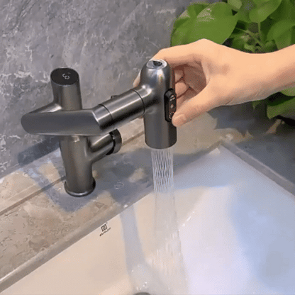 AquaTwist | Grifo de cocina 360° con indicador de temperatura y altura ajustable | Diseño elegante para cocinas modernas