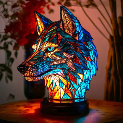 Decorative Animal Night Light Handcrafted Glass Sculpture Table Accent 12 in Tall for Bedroom Living Room Nightstand Decor 20 Wildlife