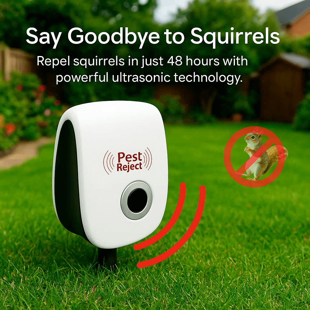 Electronic Ultrasonic Device for Deterring Squirrels in Outdoor Spaces