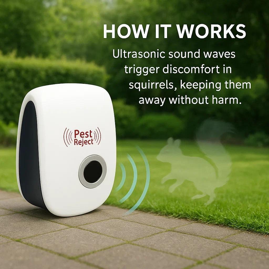 Electronic Ultrasonic Device for Deterring Squirrels in Outdoor Spaces