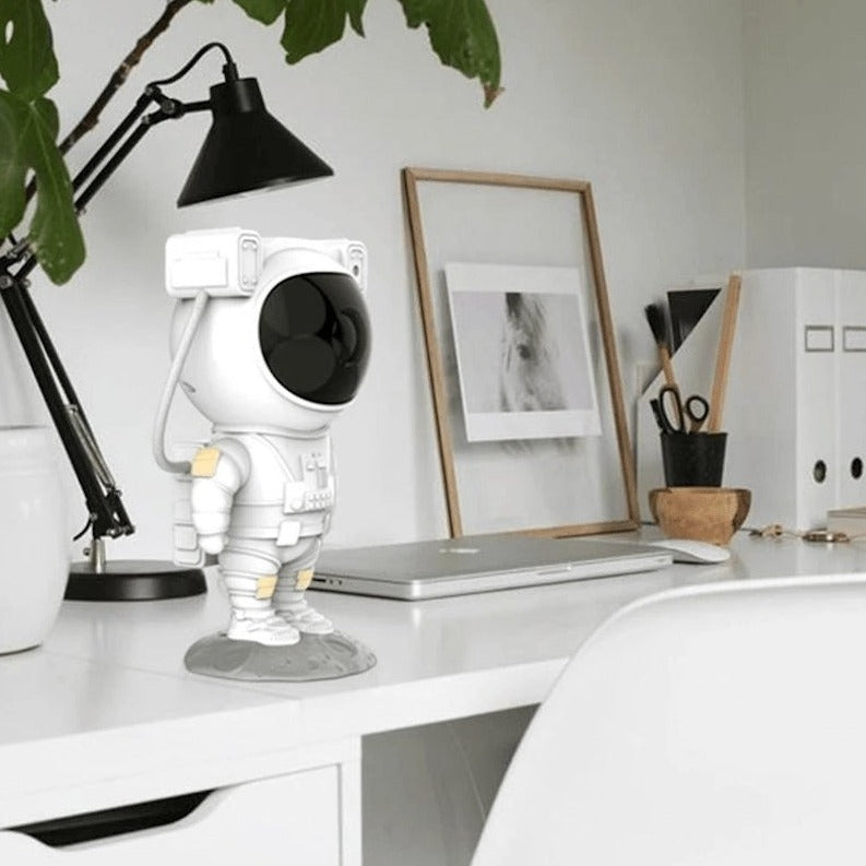 Space Star Projector Night Light with Removable Astronaut Figure for Bedroom & Kids Room | RGB LED Nebula Ceiling Lamp with Remote Control T