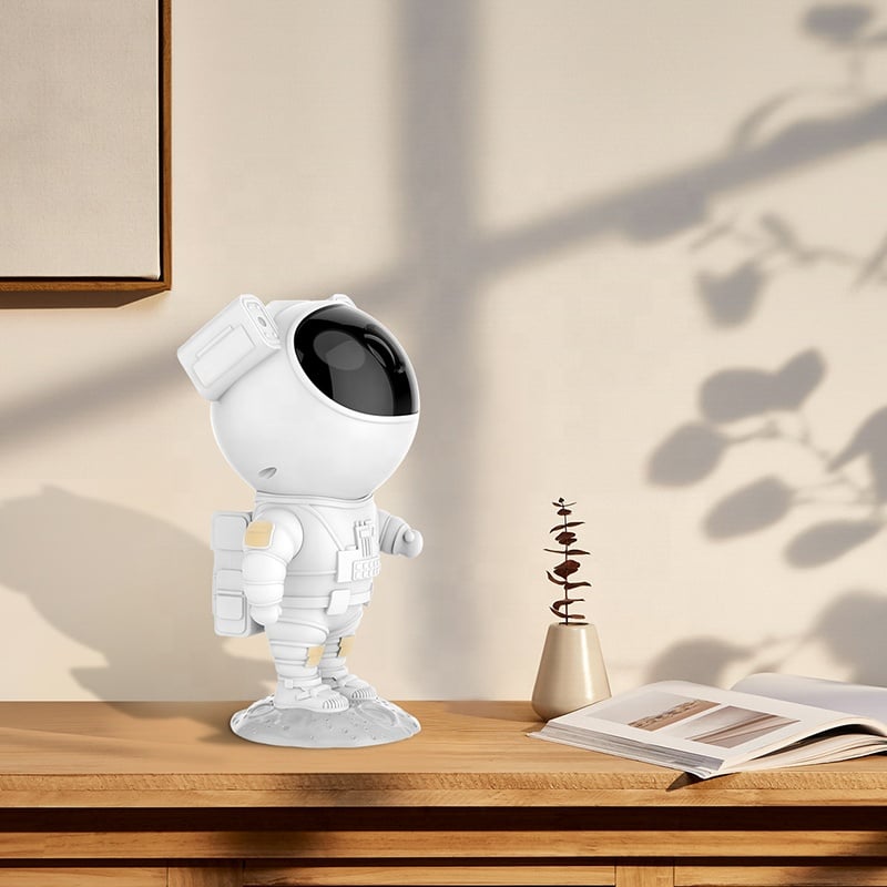 Proyector de estrellas de astronauta, luz nocturna LED con control remoto, 8 modos de color, cabeza giratoria, alimentación por USB, para dormitorio, guardería, decoración espacial y niños