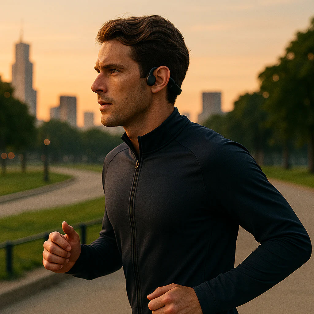 Open-Ear Bone Conduction Wireless Headphones – Lightweight Sport Earphones with 13-Hour Battery, IPX5 Water Resistant for Running, Cycling