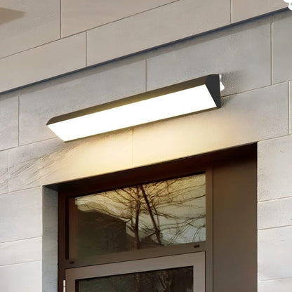 Outdoor LED Wall Sconce Hardwired Waterproof Aluminum Light Fixture for Patio Entry Garden in 4 Lengths Warm Neutral Cold White Black