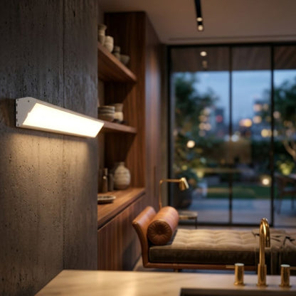 Outdoor LED Wall Sconce Hardwired Waterproof Aluminum Light Fixture for Patio Entry Garden in 4 Lengths Warm Neutral Cold White Black