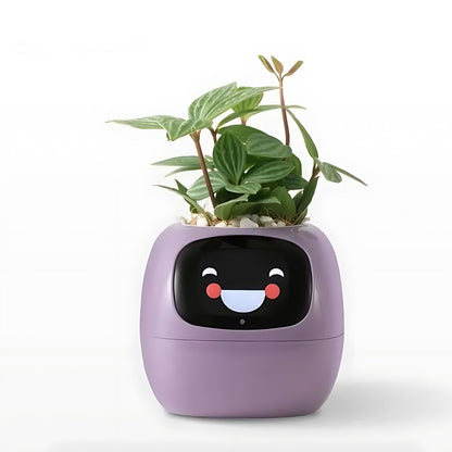 Self-Watering Smart Planter Pot with App Control & Emoji Display for Indoor Plants | Automatic Plant Care System with Water Level Alerts &