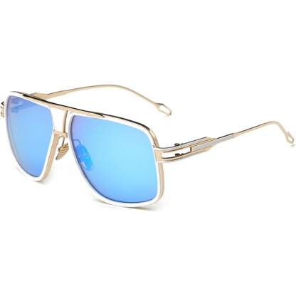 Men's Teardrop Sunglasses with UV Protection & Alloy Frame – Lightweight Metal Eyewear with Protective Case for Outdoor Travel