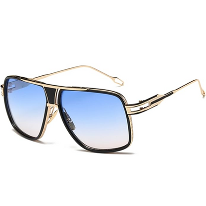 Men's Aviator Sunglasses UV400 Shielding Metal Frames Outdoor Eyewear for Driving Beach Vacation Daily Wear Gold Gray Blue Purple Gradient