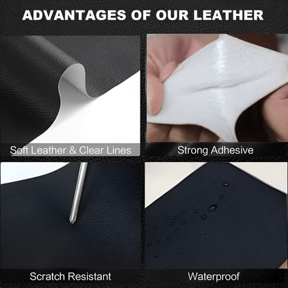 Tear-Resistant Leather Repair Patches for Various Surfaces