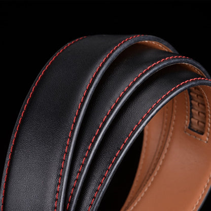 Men's Genuine Cowhide Leather Dress Belt with Scratch-Resistant Finish for Work & Formal Wear