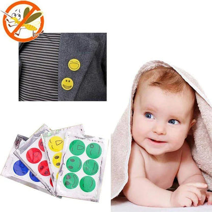 Mosquito Repellent Stickers Natural Essential Oils Baby-Safe 24-Hour Protection
