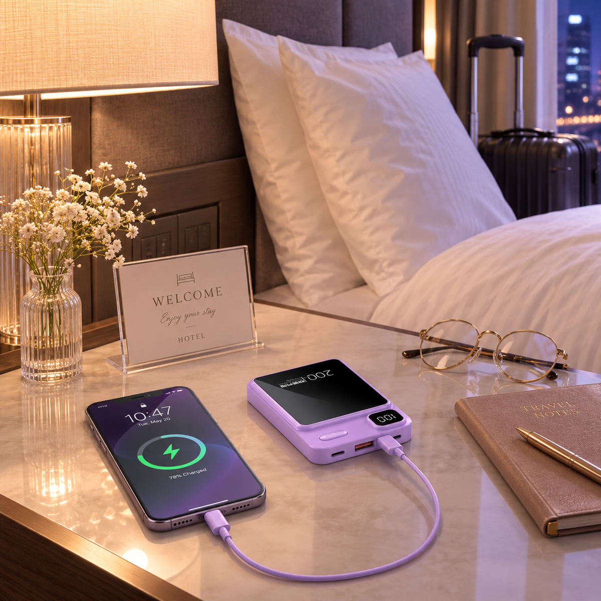 Ortekor Best Power Bank | Mejor cargador portátil con carga inductiva y pantalla digital | Power bank portátil de alta capacidad para iPhone, Samsung y Android