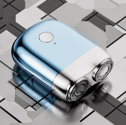 Compact USB Rechargeable Travel Shaver for Men with Rotary Heads for Close Shave On-the-Go Grooming Kit