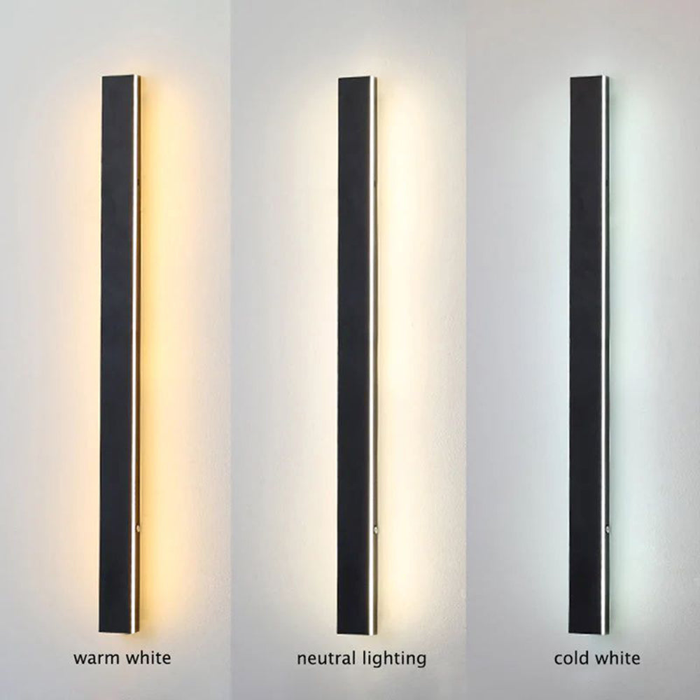 Linear LED Outdoor Sconce 79 Inch Waterproof Metal Wall Light for Patio Garden Facade Pathway Modern Exterior Minimalist Architecture Fixtur