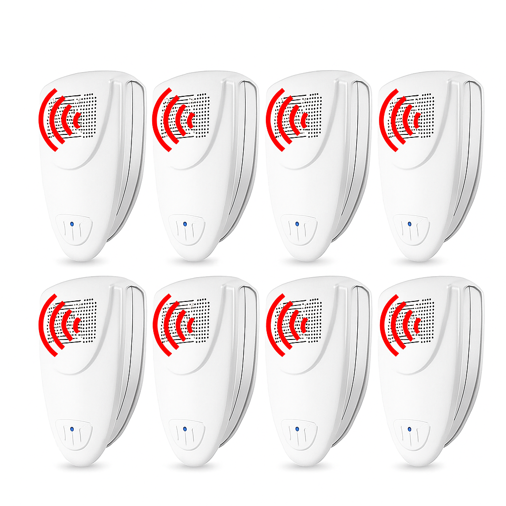 Electronic Pest Deterrent Plug-In Device for Home Protection Against Insects and Rodents – Safe Ultrasonic Wave Technology – Silent