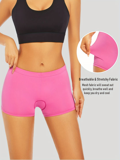 Women's Padded Cycling Shorts with 4D Gel Cushioning – Moisture-Wicking Bike Underwear for Long Distance Rides, Road Cycling, and Outdoor