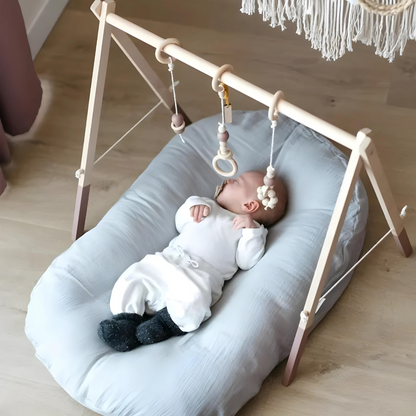 Infant Head Support Cushion with Breathable Cotton Blend – Portable Positioner for Newborns & Babies