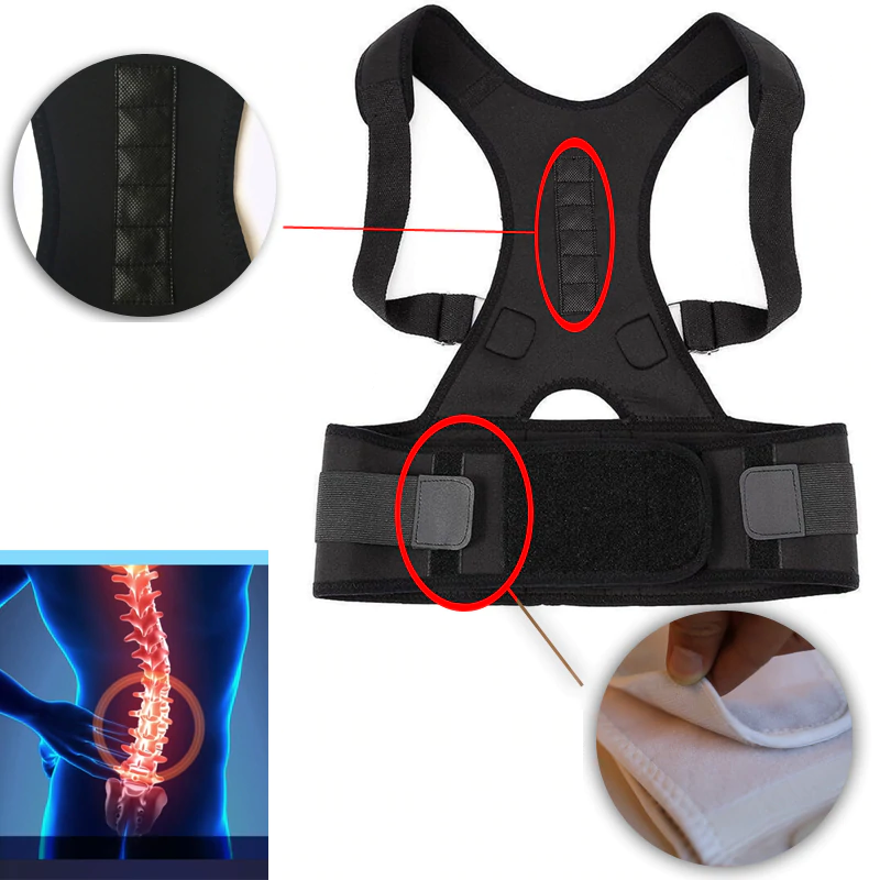Magnetic Posture Corrector Back Brace for Men & Women – Adjustable Support for Shoulders, Spine & Neck Pain Relief