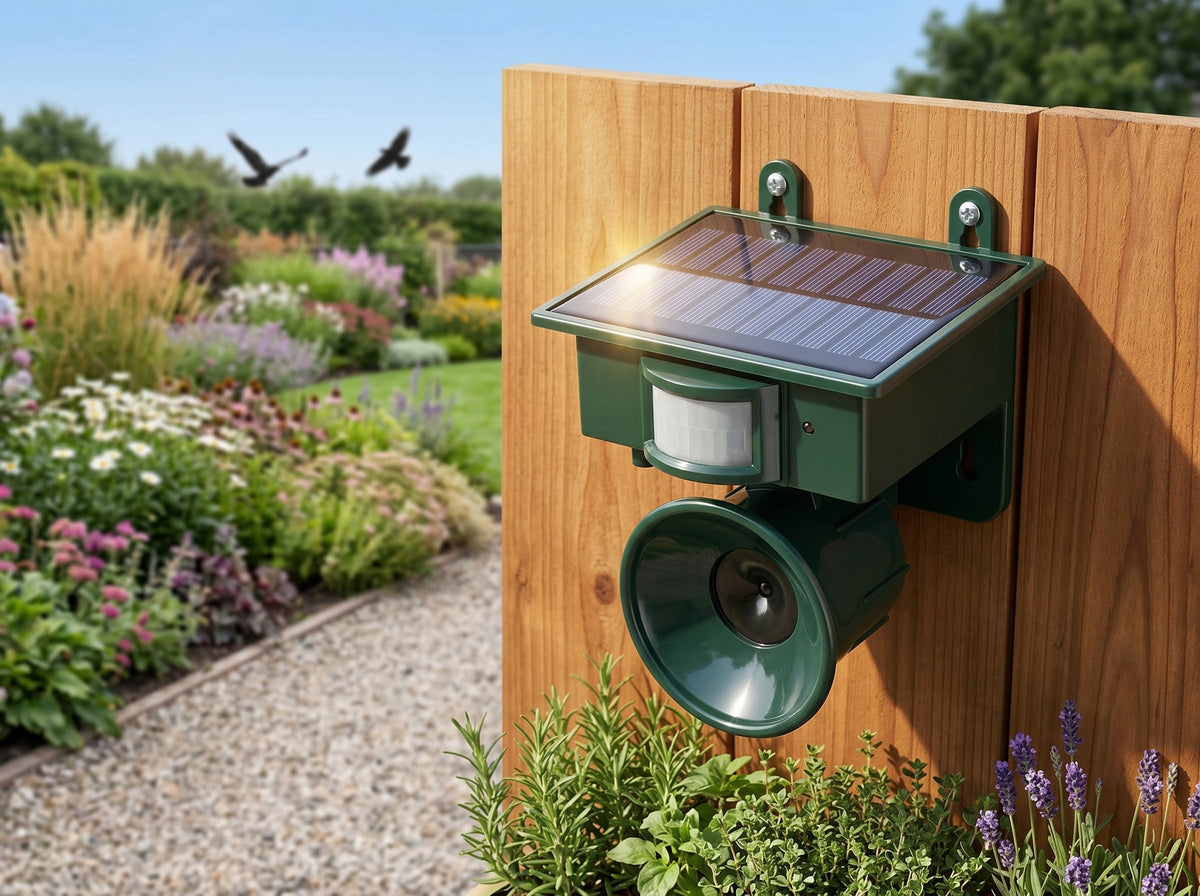 Ortekor Solar Powered Ultrasonic Bat Repellent | Humane Deterrent for Effective Wildlife Management