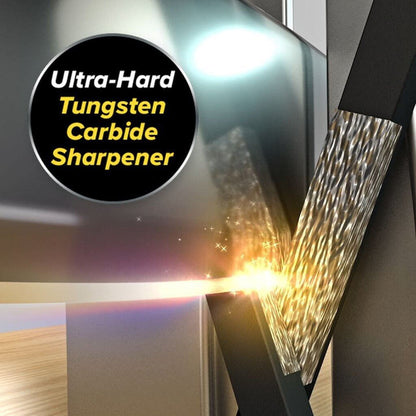 Handheld Blade Honer with Carbide Edges for Smooth & Serrated Cutlery | Anti-Slip Grip for Home Cooks | Compact Kitchen Tool