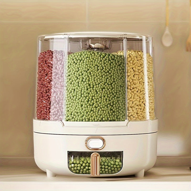 Spin-Top Dry Food Canister Set with Push-Button Dispenser for Rice, Flour, Pasta & Cereal | Kitchen Pantry Organization