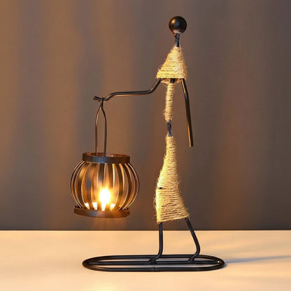 LUMIVIBE – Abstract Metal Candle Holder Sculpture
