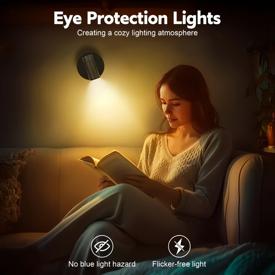 Rechargeable LED Accent Spotlight with Touch Dimmer for Artwork, Plants & Shelf Displays