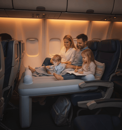Ortekor SkyComfort | Inflatable Airplane Seat Bed for Toddlers with Soft Surface | Compact Travel Solution for Comfortable Sleep